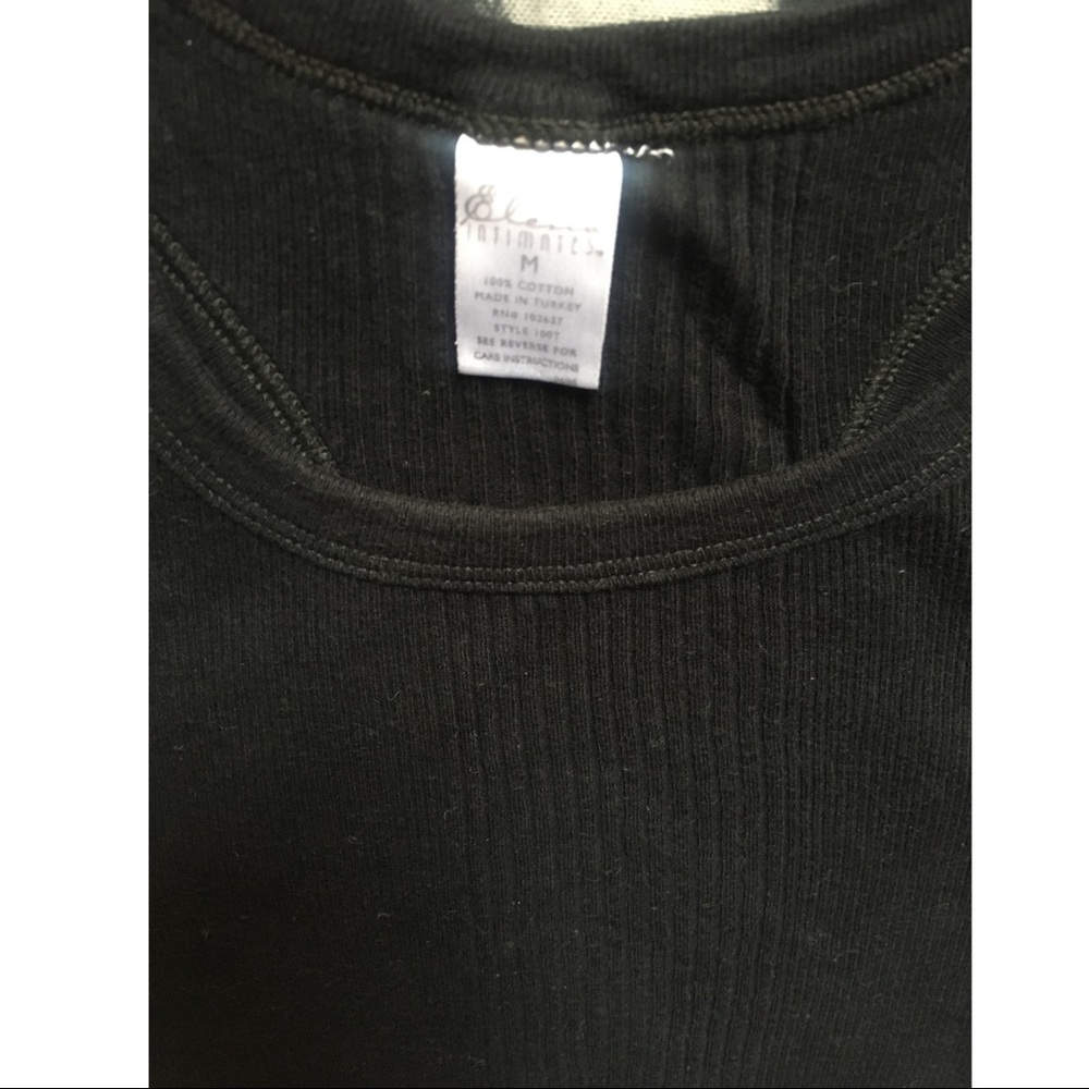 Basic %100 Cotton Black Ribbed Razor Back Tang Top - Picture 2 of 4